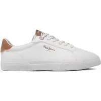 Pepe Jeans Baskets basses 'Kenton' marron / blanc