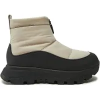 Original Brands Bottes FitFlop Femmes Neo-D-Hyker Padded/Quilted Boot Short Zip Clay Grey/Black-Taille 38