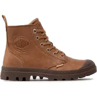 Palladium Bottines à lacets 'Pampa' noisette