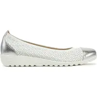 Caprice Ballerines argent / blanc