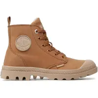Palladium Bottines à lacets 'Pampa' mastic / cognac