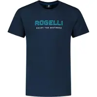 Rogelli Hommes, T-shirt, Logo, Bleu, Noir, (L)