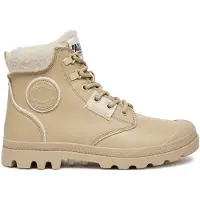 Palladium Bottines à lacets 'PAMPA' mastic / beige foncé / noir