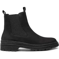 Tamaris Femme Bottine Chelsea Boot Cuir Fermeture éclair confortable 1-25436-41, Taille:37 EU, Couleur:Noir