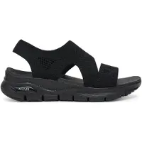 SKECHERS pour femme. 119458 Sandales Arch Fit - Brightest Day noir (39), 1 à 3 cm, Velcro, Casuel