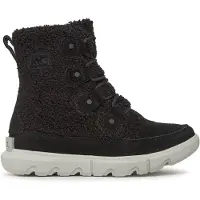 Sorel pour femme. 2058881010 Bottines en cuir Explorer next noir (37), Plat, Lacets, Velcro, Casuel
