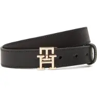 Tommy Hilfiger Ceinture 'TH Monogram Plaque Buckle' noir