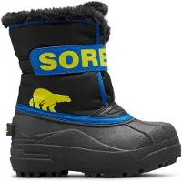 Sorel - Bottes de neige chaudes et résistantes - Childrens Snow Commander Boot Black Super Blue - Taille Enfant 10 US - Noir
