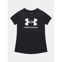Under Armour pour fille. 1361182 T-Shirt imprimé UA Sportstyle noir (M), Casuel, Coton, Manche courte, mode enfantine
