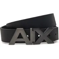 Armani Exchange pour homme. 951058CC50543120 Ceinture en cuir noir, marine (30), Casuel, Classique