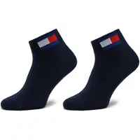 Tommy Hilfiger Chaussettes - 2 Pack - Quart - Dark Marine - - 43/46 - Chaussettes