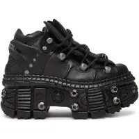 New rock Bottes Gothic de - M-WALL106-S25 - EU36 - EU46 - pour Unisexe - noir - Taille EU 43