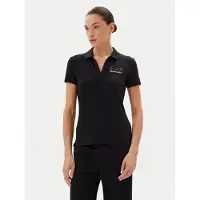 Emporio Armani pour femme. 7W000266_AF12500 Polo Evolution à manches courtes en coton modal noir (XS), Sport, Tennis/Padel, Manche courte