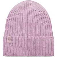 Buff Merino Wool Knit Beanie Violet