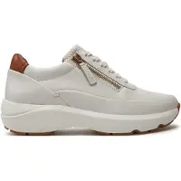 Clarks pour femme. 26176650 Tivoli Zip chaussures en cuir blanc (38), 3 à 5 cm, Lacets, Fermeture éclair, Casuel