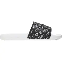 Emporio Armani unisex. 7X000109_AF15125 Tongs All Over Logo noir (43), Plat, Aucun, Casuel, Beachwear