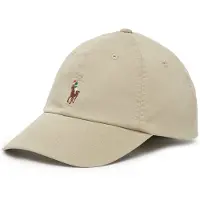 Ralph Lauren pour femme. 211954881003 Casquette en sergé de coton avec cheval beige (OSFA), Casuel