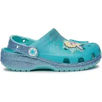 Crocs Chaussures ouvertes 'Frozen Elsa Classic' bleu néon / bleu chiné / gris