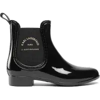 Karl Lagerfeld Bottes en caoutchouc 'KALOSH II' noir