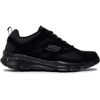 SKECHERS Hommes, Baskets, Égaliseur 52748-BBK - 43, Noir, (43)