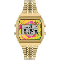 Adidas Originals Montre digitale bleu clair / jaune / or / vert clair / fuchsia