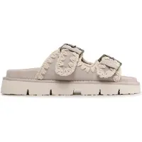Mou pour femme. MU.SW461005A Sandales Bio deux boucles taupe (37), 1 à 3 cm, Casuel