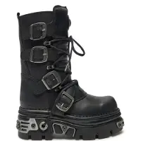New rock Bottes à lacets 'M-373-S4' noir