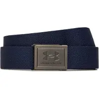 Under Armour Ceinture Under Armour Drive Stretch Webbing Pour Homme Midnight Bleu Marine / Khaki Base / Argent Taille Unique