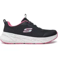SKECHERS pour femme. 150472 Trainers Edgeride Smooth Journey black (40), Noir, Plat, 1 à 3 cm, Lacets, Casuel, Sport, Multisport