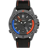 Timex Montre à affichage analogique bleu / gris / rouge