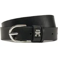 Tommy Hilfiger Ceinture 'Essential Effortless' noir / argent