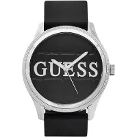 GUESS Montre à affichage analogique 'REPUTATION' bleu clair / noir / argent