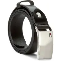 Tommy Hilfiger Ceinture 'Plaque' noir / argent