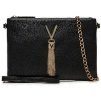 Valentino Mario Sac de soirée pour femme / pochette / sac à bandoulière / sac à bandoulière DIVINA Noir Simili cuir