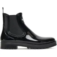 HUGO pour femme. 50498397 Guêtres de style Chelsea noir (41), Plat, Aucun, Casuel, Imperméable