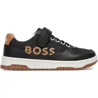 BOSS Baskets en cuir et tissu pour enfant