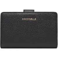 Coccinelle Porte-monnaies 'Metallic Soft Wallet Grained Leather' noir