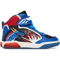 Geox Bottes av. Lumière - J Inek B A - Royal/Rouge - - 31 - Chaussures Clignotantes