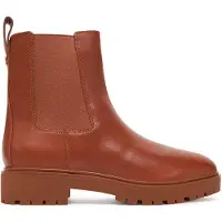 Ralph Lauren pour femme. 802974476001 Bottines en cuir Allyson marron (37), Plat, Aucun, Casuel