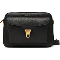 Coccinelle Sac à main noir pour femme : sac à bandoulière souple avec sangle de réglage
