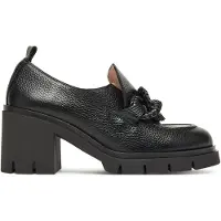 Hispanitas pour femme. HI254331 Mocassins en cuir Zurich noir (41), 5 à 8 cm, Aucun, Casuel, Classique