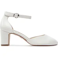 Tamaris Femmes Talon bloc amortissant en cuir 1-22401-42, Taille:38 EU, Couleur:Blanc
