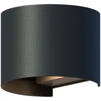 Calex Verona Applique murale, pour extérieur & intérieur, lumière blanche chaude up & down, faisceau lumineux réglable, étanche, noir