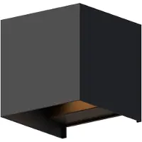 Calex Applique murale extérieure LED Bari Up & Down, lumière blanche chaude, 7W, IP54, Gris Anthracite, Classe Énergétique F