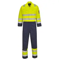 Portwest MV28 Warnschutz MODAFLAME Overall Yellow/Navy Tall Gr. M