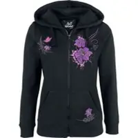 Full Volume by EMP Sweat-shirt zippé à capuche de - Freaking Out Loud - S - 5XL - pour Femme - noir - Taille S