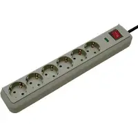 Brennenstuhl Eco-Line 13.500A Multiprise de protection contre les surtensions 6x gris clair 1,5m H05VV-F 3G1,5, 1159750015