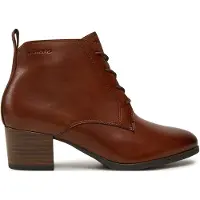 Tamaris Bottine femme talon bloc cuir laçage 1-25131-43, Taille:36 EU, Couleur:Marron