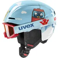 Uvex Viti Set, casque de ski + masque de ski, junior, bleu clair