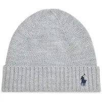 Ralph Lauren unisex. 323953204002 Bonnet en laine gris (L/XL), Casuel